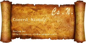 Cserni Niobé névjegykártya